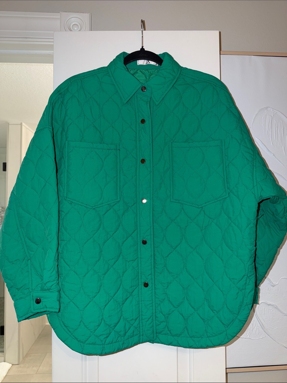 AZ Kelly Green Quilted lightweight Women's Jacket NWOT Size S/M